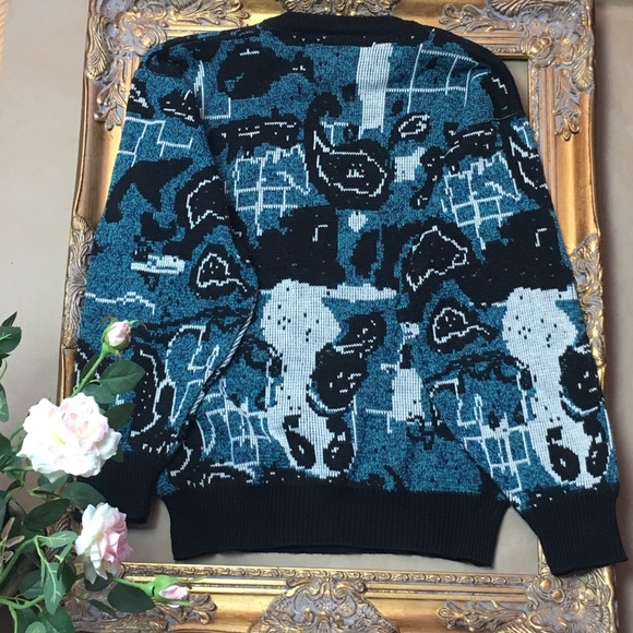 Vintage hip hop sweater 90’s abstract unique top - Picture 3 of 4